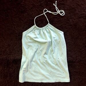 $78 Meringue blue halter top Size S